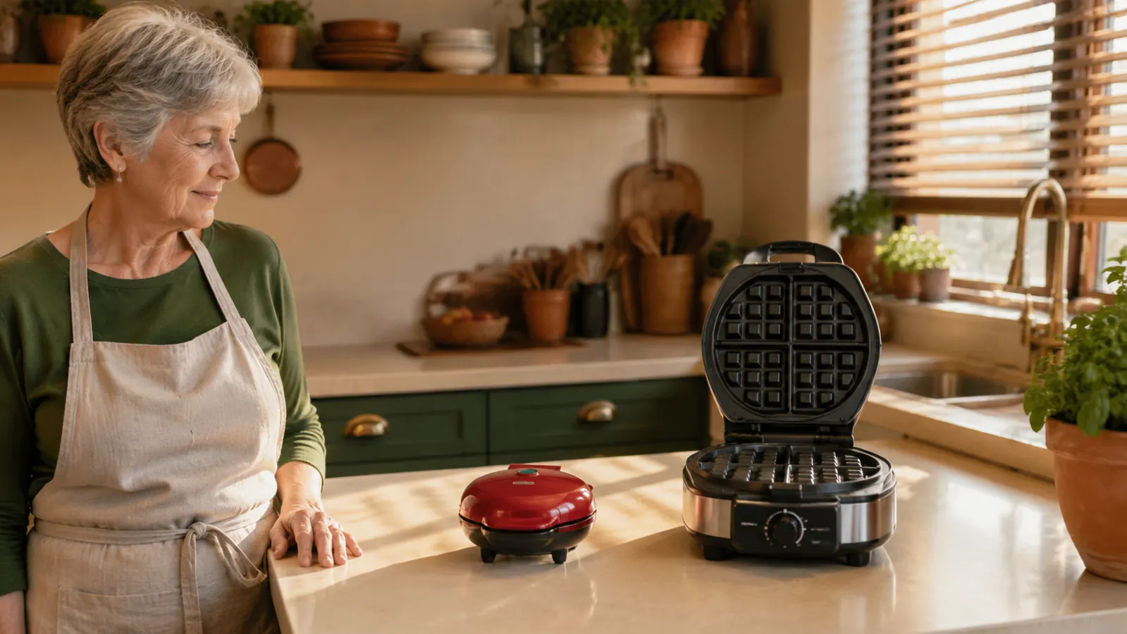 Dash Mini Waffle Maker vs a Full-Size Belgian Waffle Maker