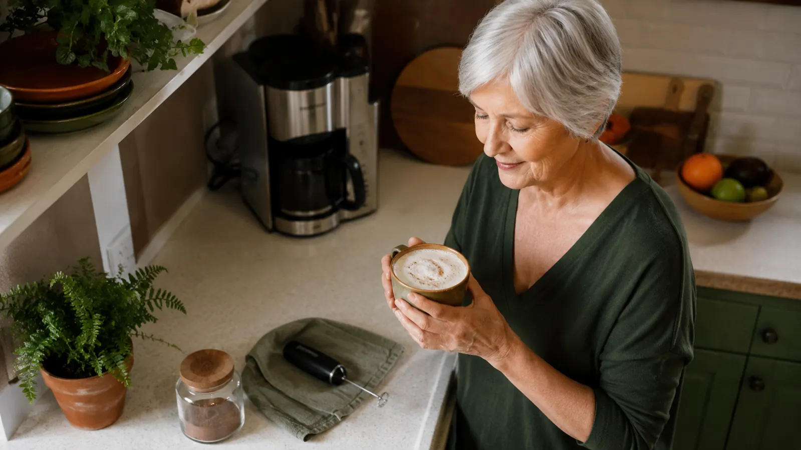 How to Froth Milk for a Latte at Home with a Handheld Frother